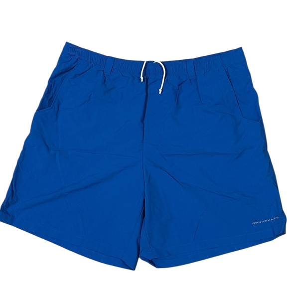 Columbia PFG Men’s Blue Swim Trunks Blue Logo Drawstring XL - Picture 1 of 7